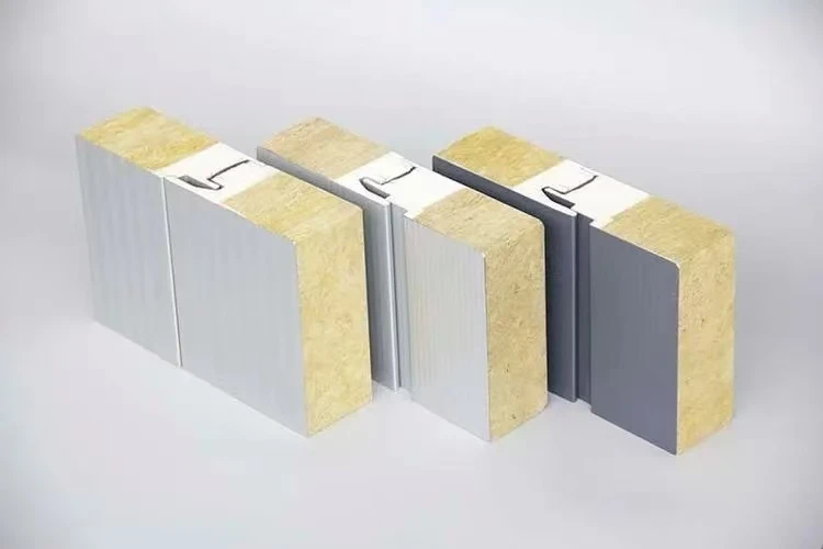 Rockwool Sandwich Wall Panel With Pu Double Side Sealing